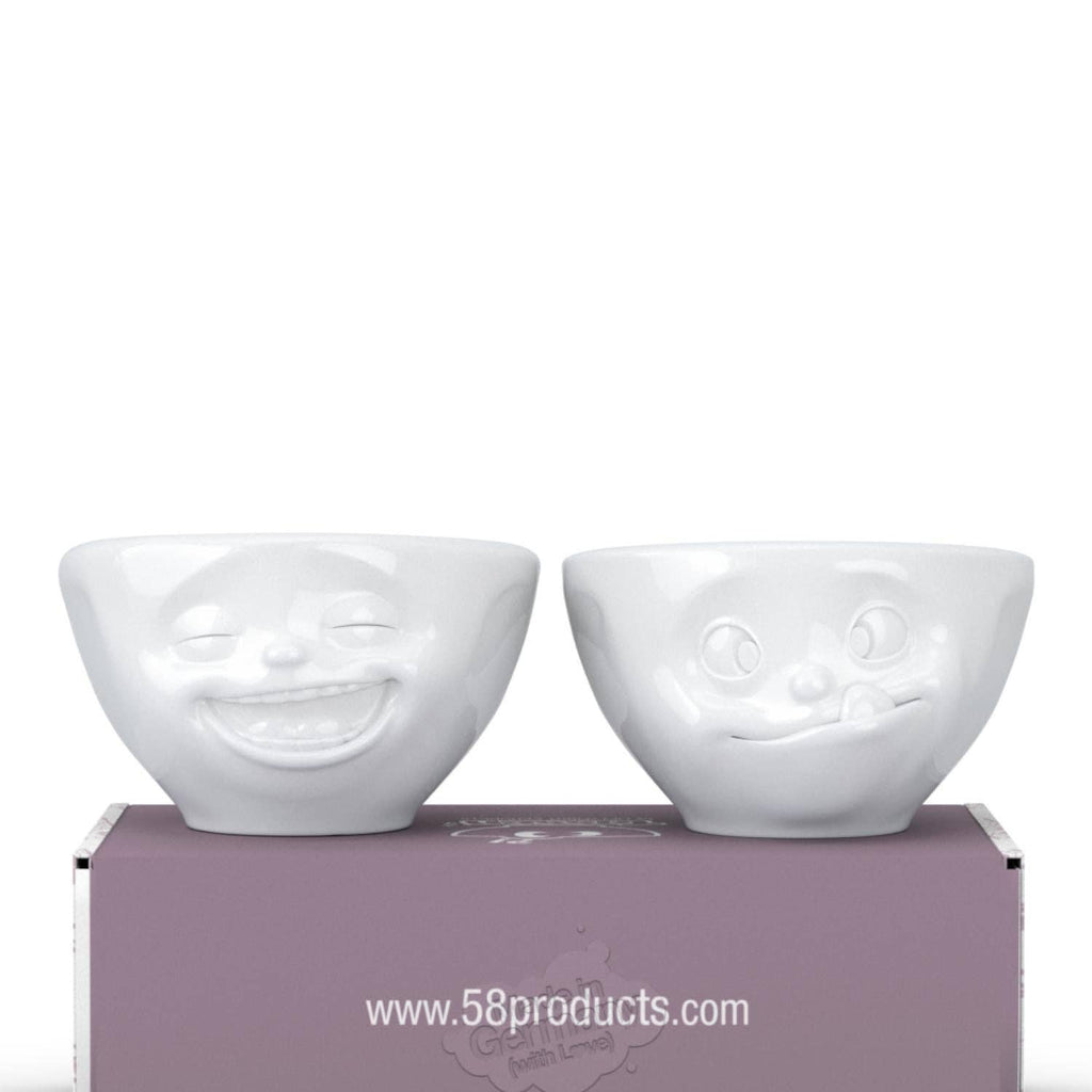 SMALL BOWL SET No. 3, LAUGHING & TASTY FACE