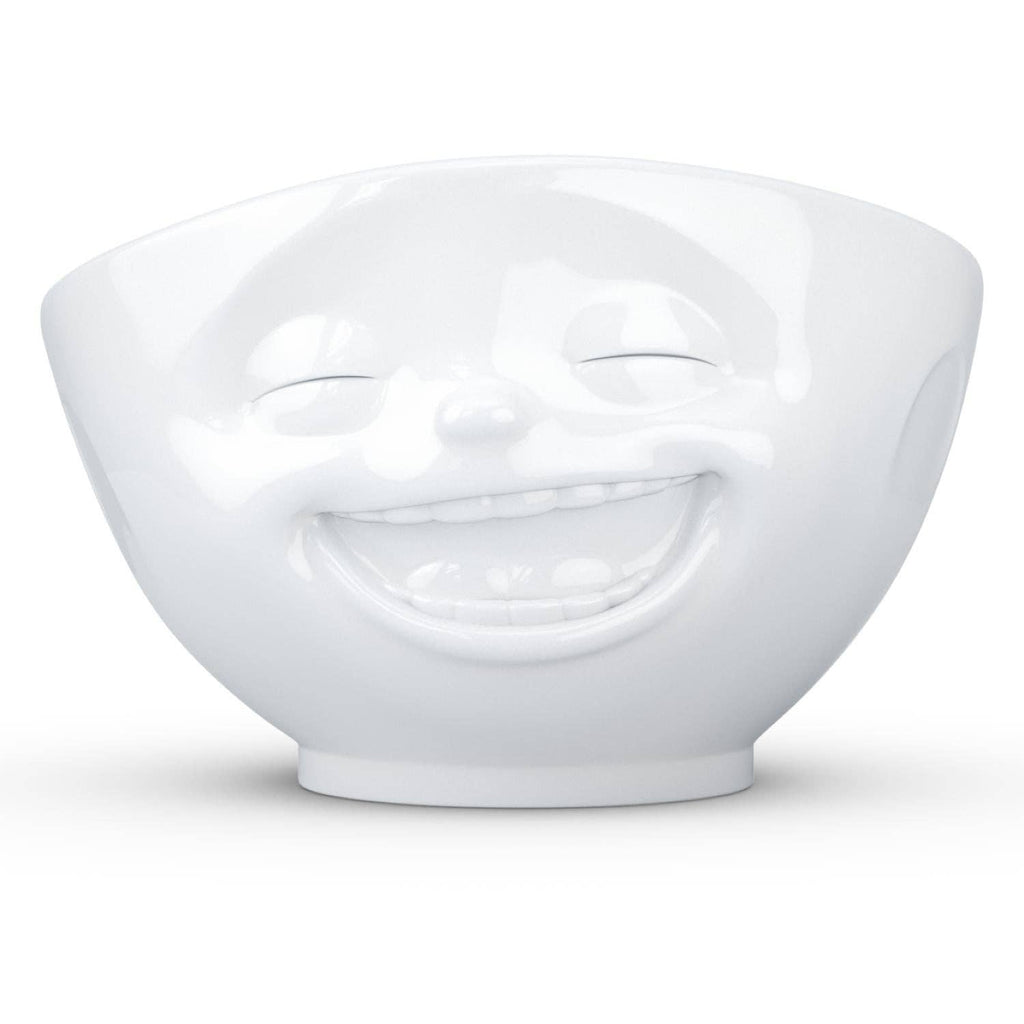 LAUGHING FACE, WHITE 16 OZ BOWL