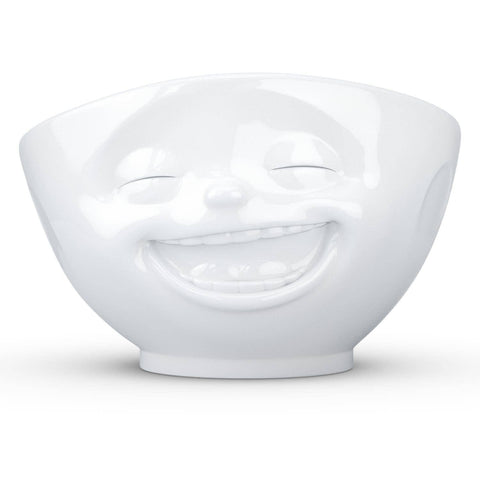 LAUGHING FACE, WHITE 16 OZ BOWL