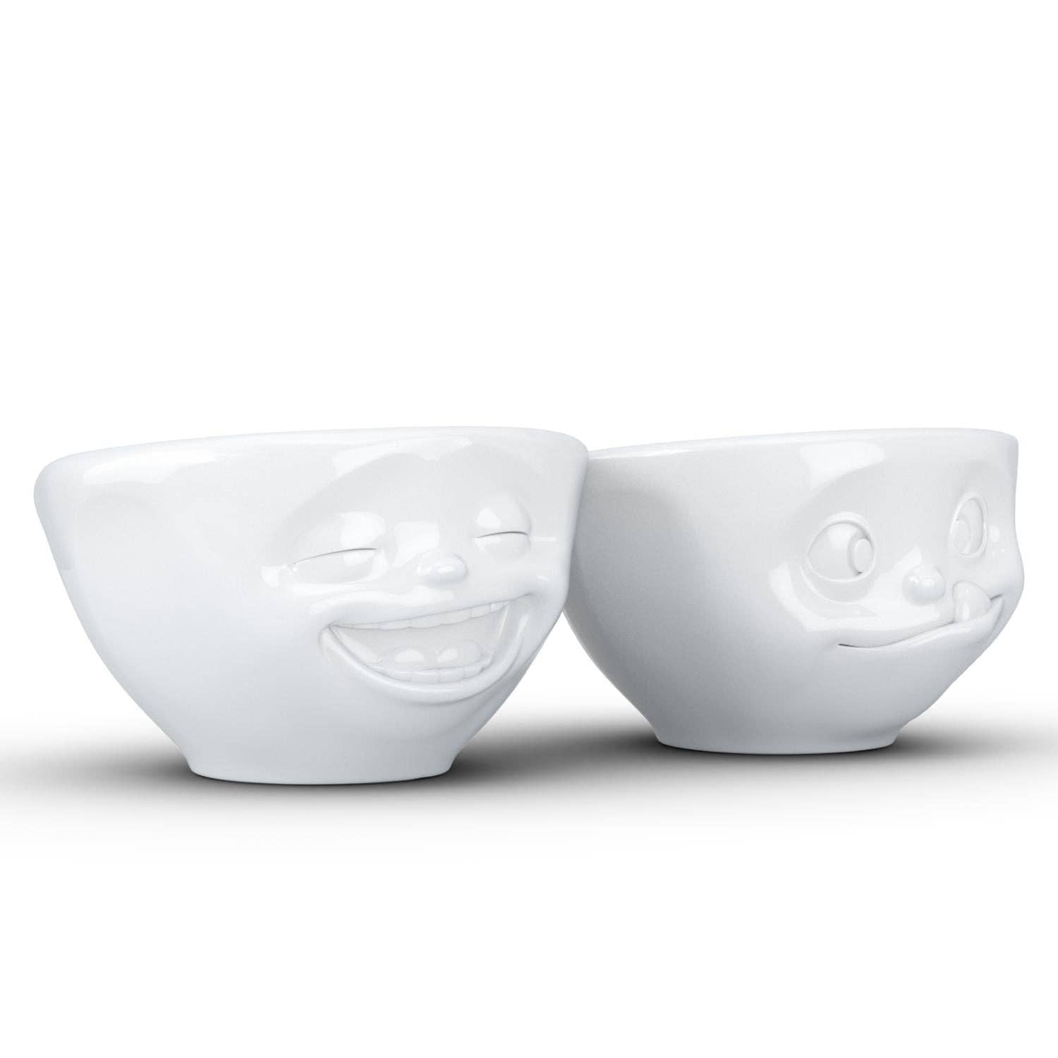 SMALL BOWL SET No. 3, LAUGHING & TASTY FACE