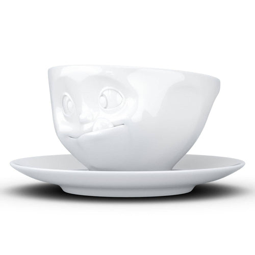 COFFEE CUP WITH SAUCER, TASTY FACE