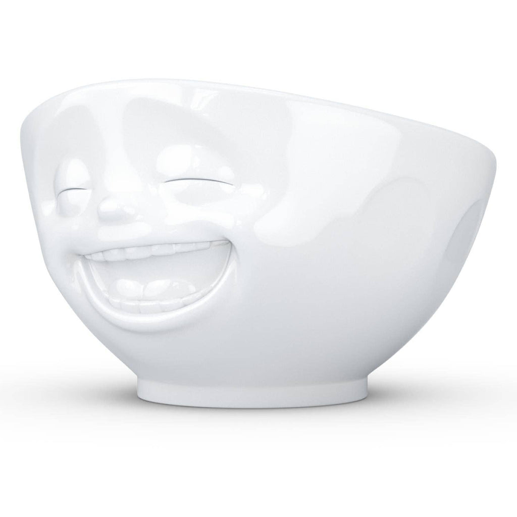 LAUGHING FACE, WHITE 16 OZ BOWL