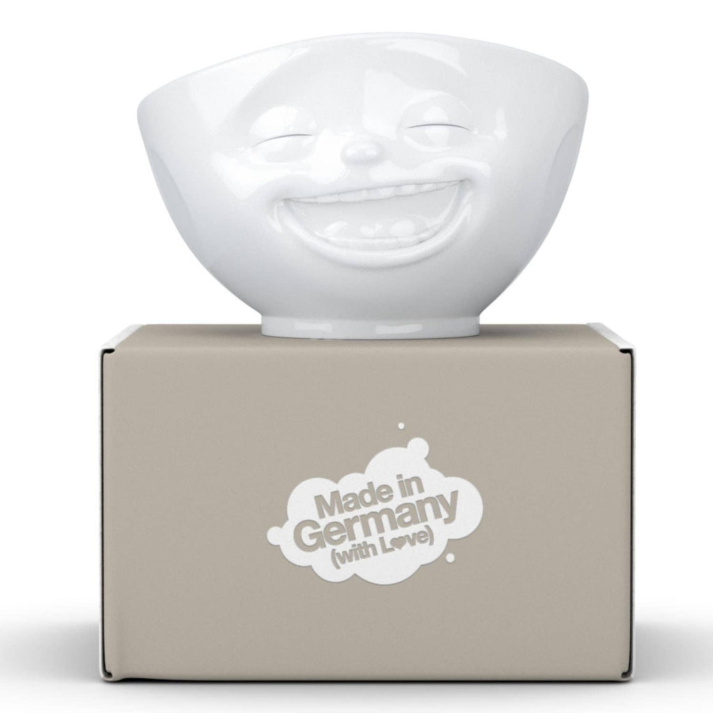 LAUGHING FACE, WHITE 16 OZ BOWL