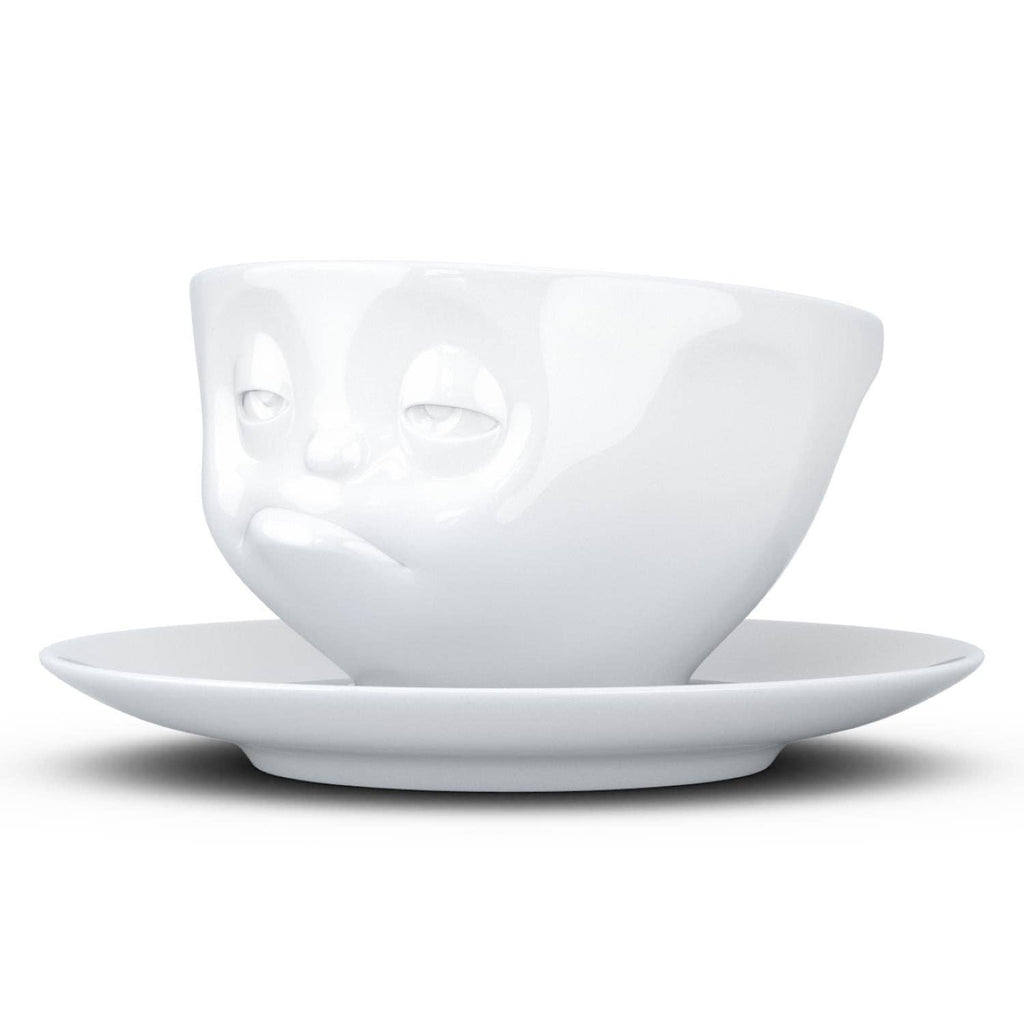COFFEE CUP WITH SAUCER, SNOOZY FACE