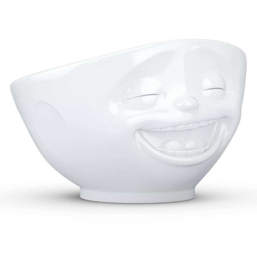 LAUGHING FACE, WHITE 16 OZ BOWL