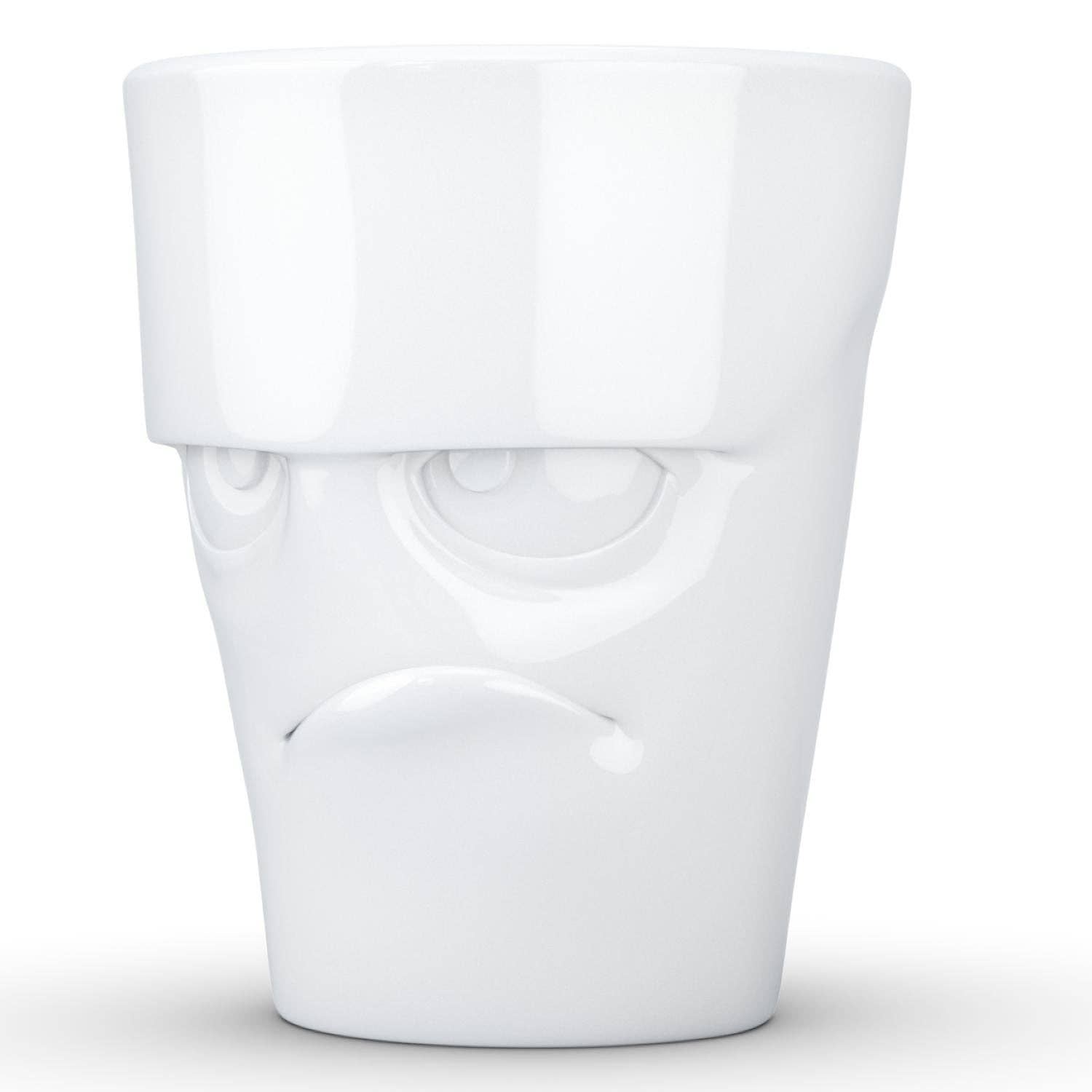COFFEE MUG WITH HANDLE, GRUMPY FACE