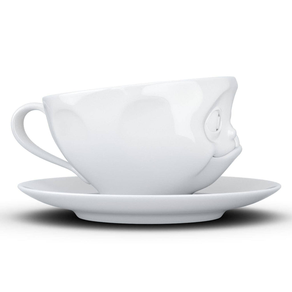 COFFEE CUP WITH SAUCER, TASTY FACE