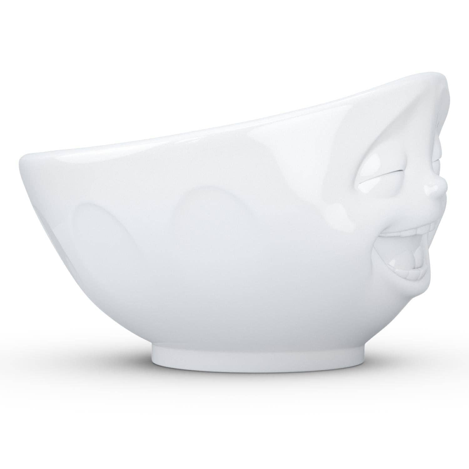LAUGHING FACE, WHITE 16 OZ BOWL