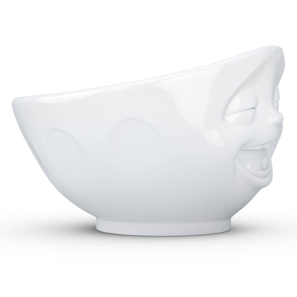LAUGHING FACE, WHITE 16 OZ BOWL