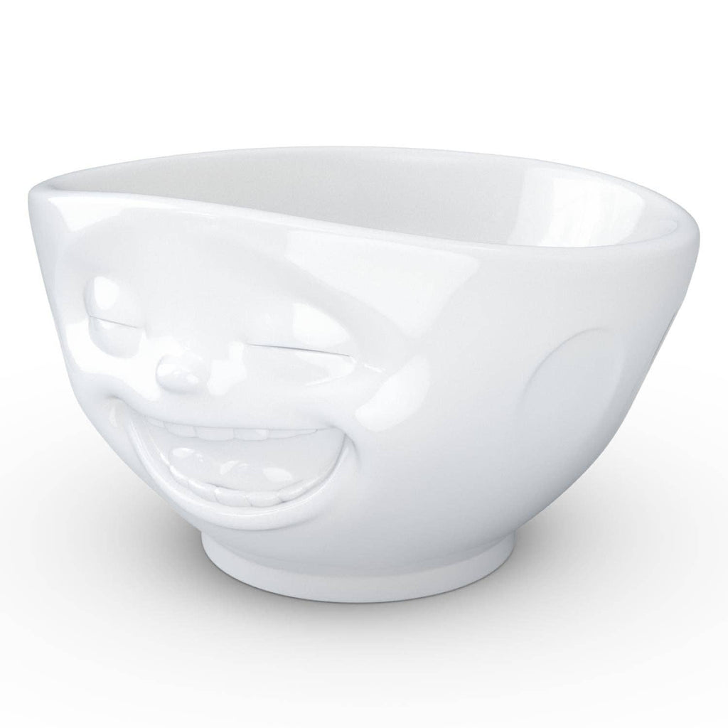 LAUGHING FACE, WHITE 16 OZ BOWL