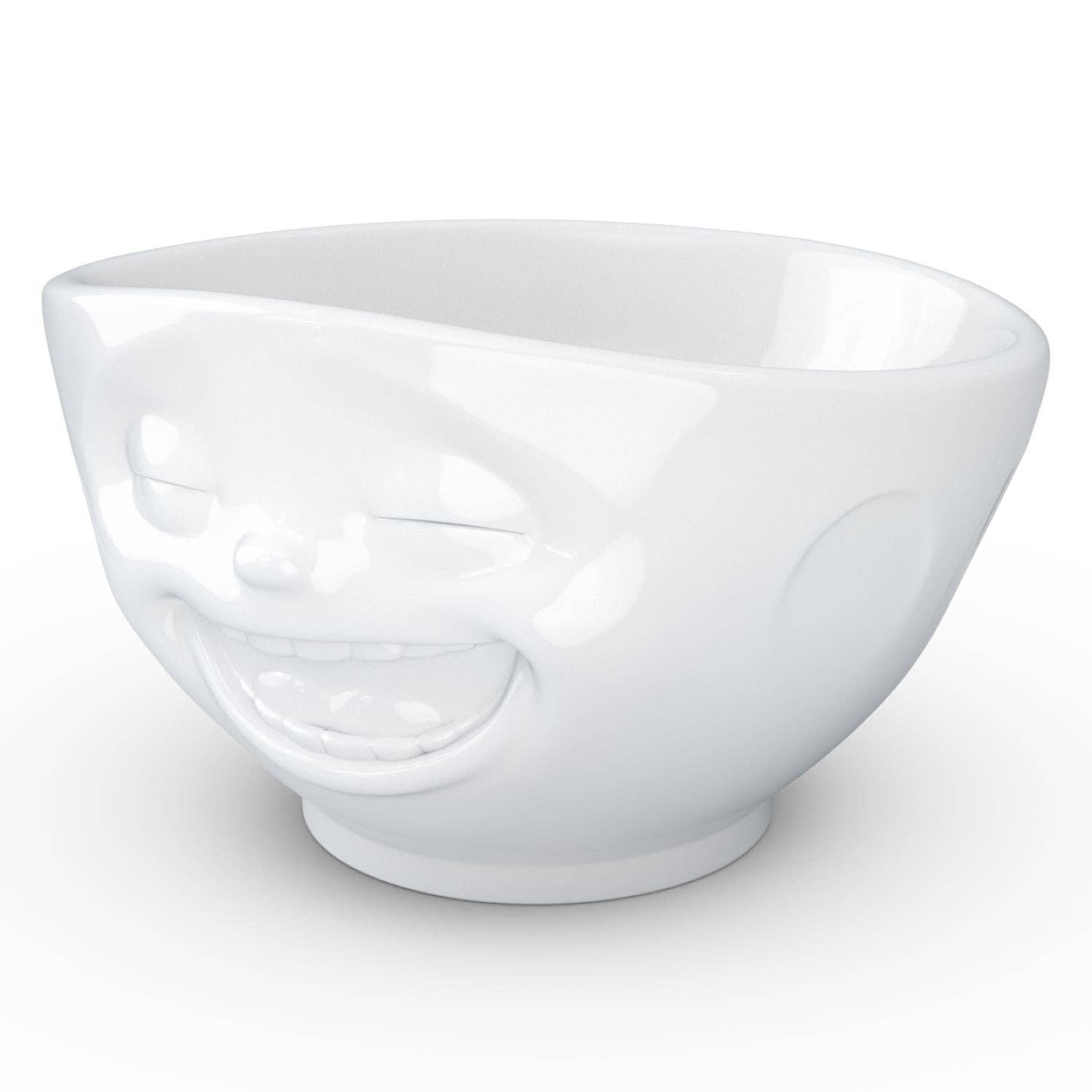 LAUGHING FACE, WHITE 16 OZ BOWL