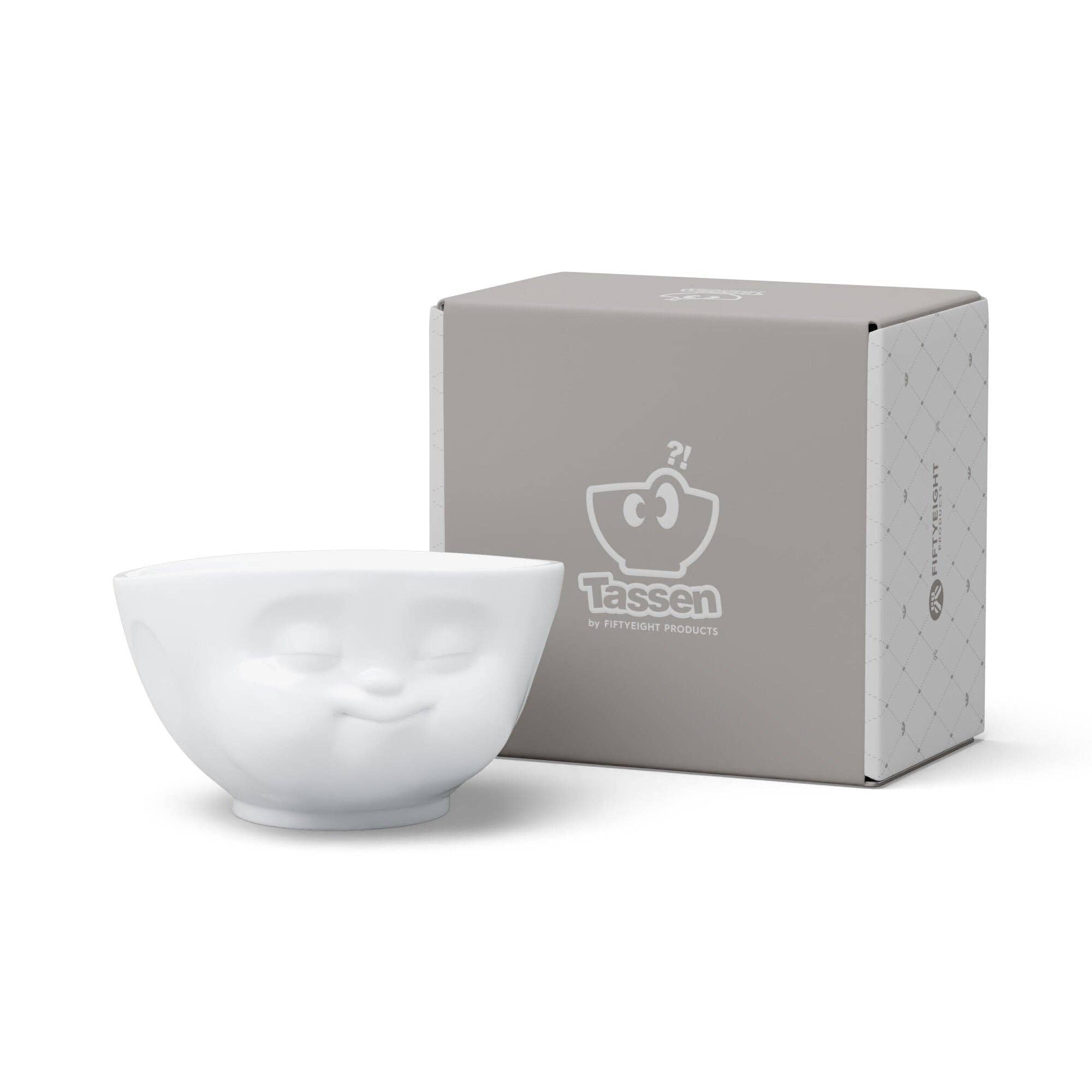MUNCHING FACE, WHITE 16 OZ BOWL
