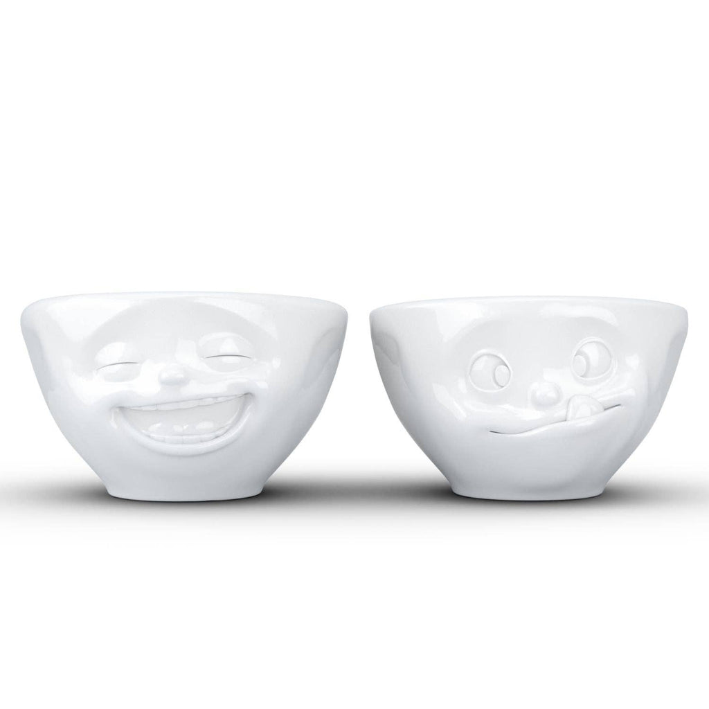 SMALL BOWL SET No. 3, LAUGHING & TASTY FACE