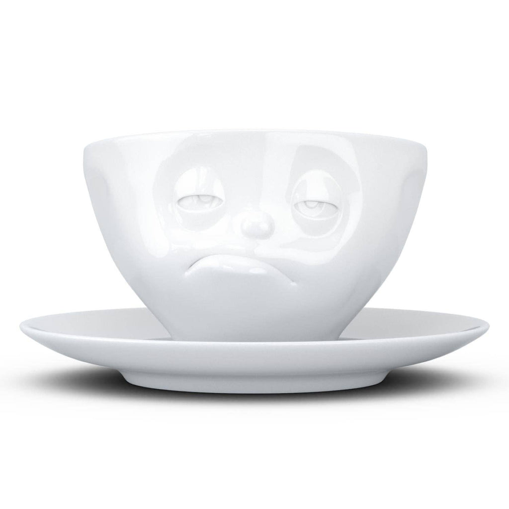 COFFEE CUP WITH SAUCER, SNOOZY FACE