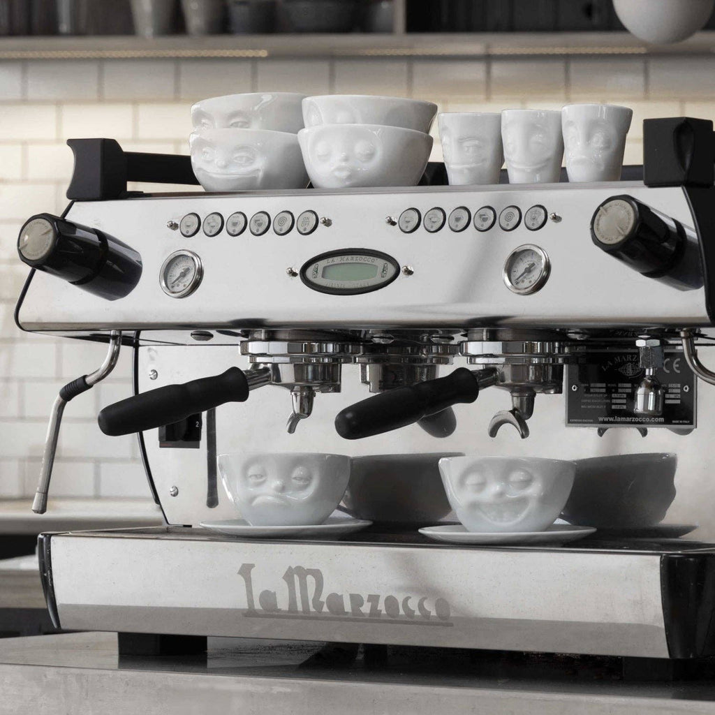 COFFEE CUP WITH SAUCER, LAUGHING FACE